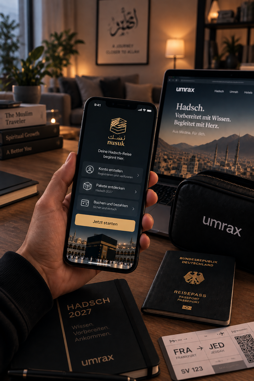 Nusuk App auf dem Handy, Registrierung und Hadsch-Pakete