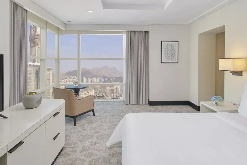 Zimmer im Address Jabal Omar Makkah mit Blick auf den Uhrenturm